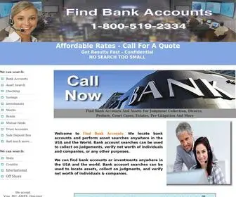 Bankaccountlocator.com(Find Bank Accounts) Screenshot