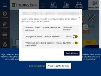 Bankacredins.com(Credins Bank) Screenshot