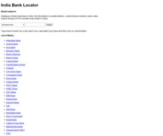 Bankcontact.in(India Bank Locator) Screenshot