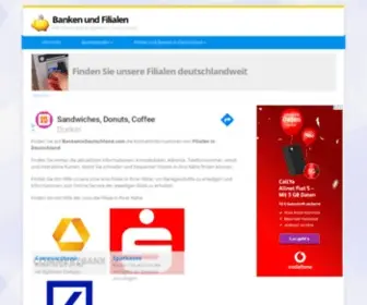 Bankenindeutschland.com(Filialen und Banken in Deutschland. Finden Sie Filialen samt Kontaktinformationen in Ihrer Nähe) Screenshot