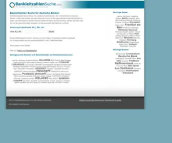 Bankleitzahlensuche.com(Bankleitzahlen Suche) Screenshot