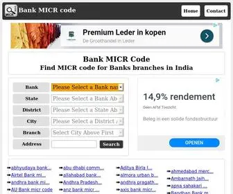 Bankmicrcode.com(MICR code) Screenshot