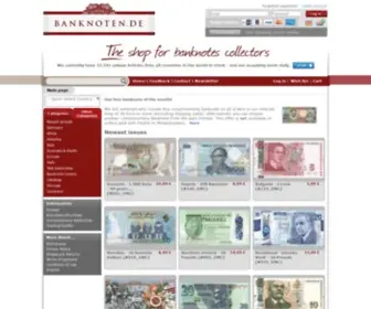 Banknoten.de(DER Shop für Banknoten) Screenshot