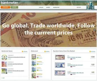 Banknoter.com(Worldwide Banknotes Association) Screenshot