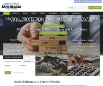 Bankofbridger.com(Bank of Bridger) Screenshot