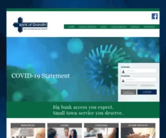 Bankofgrandin.net(Bank of Grandin) Screenshot