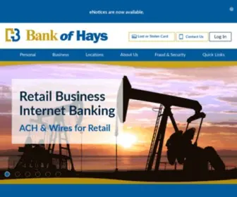 Bankofhays.com(Bank of Hays) Screenshot