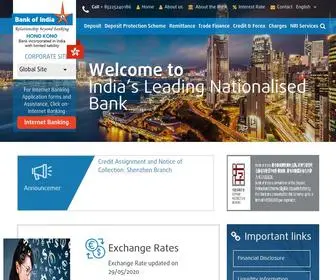 Bankofindia.com.hk(Bank of India) Screenshot