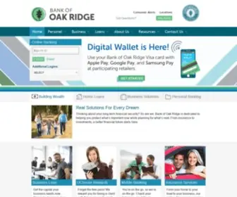 Bankofoakridge.com(Bank of Oak Ridge) Screenshot
