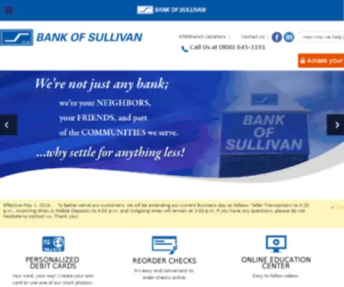 Bankofsullivan.com(Bankofsullivan) Screenshot