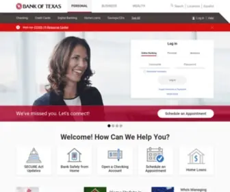 Bankoftexas.com(Bank of Texas) Screenshot