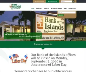 Bankoftheislands.com(Bank of the Islands) Screenshot