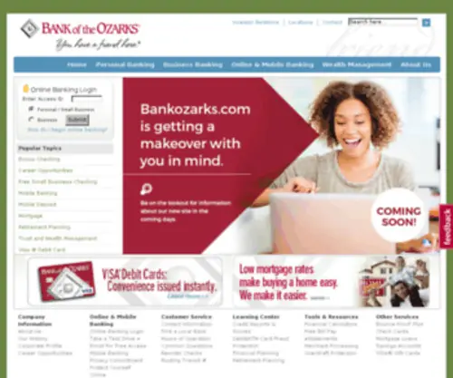 Bankoftheozarks.com(Bank of the Ozarks) Screenshot