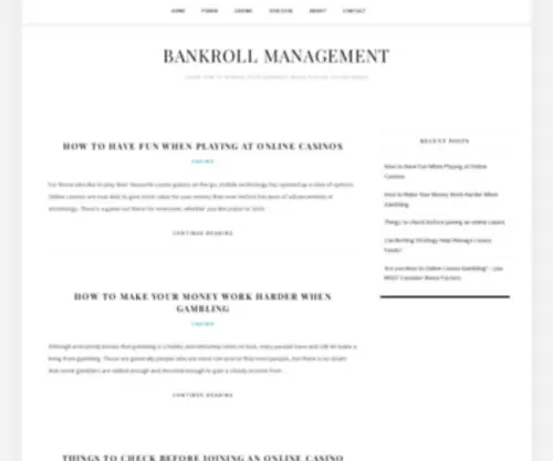 Bankrollmanagement.org(Bankroll Management) Screenshot