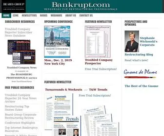 Bankrupt.com(Bankruptcy and Restructuring Professionals Resources) Screenshot