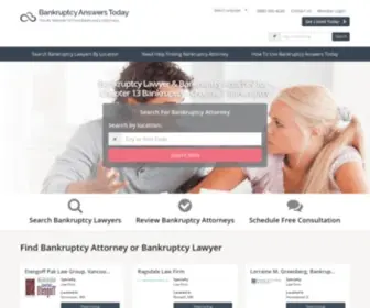 Bankruptcyanswerstoday.com(Bankruptcy Attorney) Screenshot