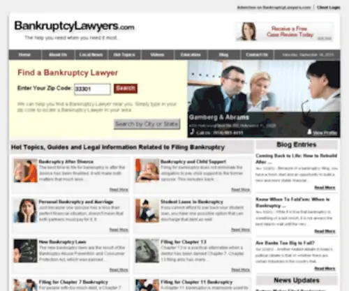 Bankruptcylawyers.com(Find Local Bankruptcy Lawyers in Your Area) Screenshot