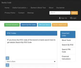 Bankscode.in(IFSC Codes) Screenshot