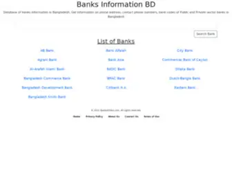 Banksinfobd.com(Banks Information BD) Screenshot