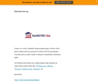 Banksterusa.org(Bankster USA) Screenshot