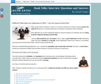 BanktellerinterviewQuestions.com(Bank Teller Interview Questions & Answers for 2020) Screenshot