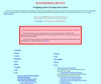 Bannedthought.net(Struggling against the suppression of progressive ideas) Screenshot