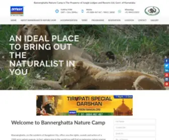 Bannerghattanaturecamp.com(Nature Camp in Bangalore) Screenshot