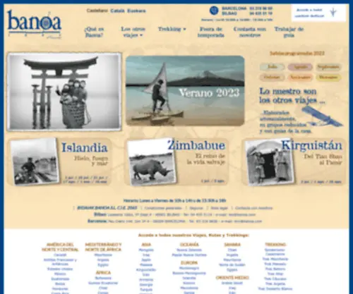 Banoa.com(Viajes alternativos y de aventura. Viajes diferentes) Screenshot