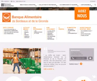 Banquealimentaire33.org(Banque Alimentaire de Bordeaux et de la Gironde) Screenshot