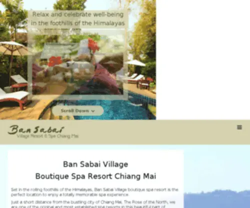 Bansabaivillage.com(Ban Sabai Village Resort & Spa Chiang Mai) Screenshot