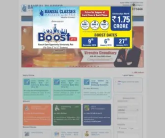 Bansalclassespatna.com(Bansal Classes Patna IIT JEE Main Admission Open Advanced Scholarship on tuition fee) Screenshot