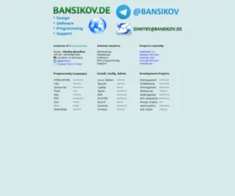 Bansikov.de(Homepage of Dimitry Bansikov) Screenshot