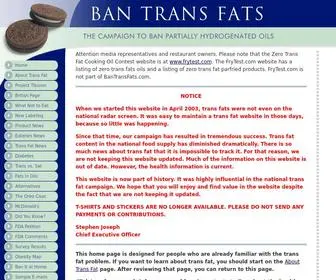 Bantransfats.com(Ban Trans Fats) Screenshot