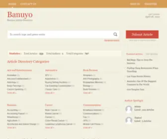 Banuyo.com(Banuyo Article Directory) Screenshot