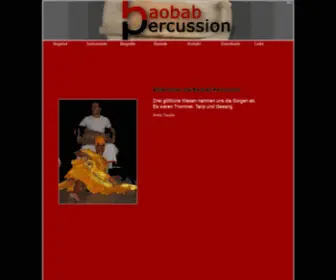 Baobab-Percussion.ch(Willkommen bei Baobab Percussion) Screenshot