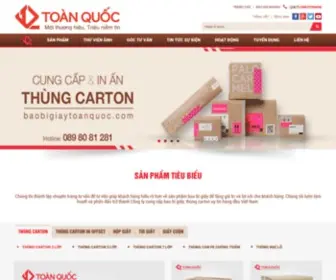 Baobigiaytoanquoc.com(Công ty bao bì giấy) Screenshot