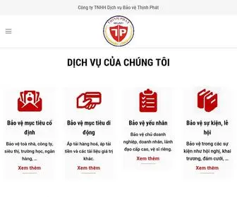 Baovethinhphat.com(Công ty TNHH Dịch vụ Bảo vệ Thịnh Phát) Screenshot