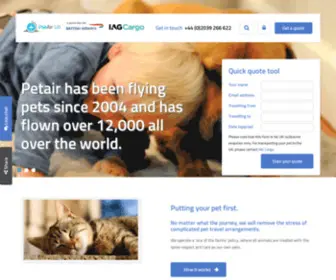 Bapetairuk.com(The Only Pet Transport Company Run By Vets) Screenshot