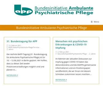 Bapp.info(Bundesinitiative Ambulante Psychiatrische Pflege) Screenshot