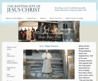 Baptismsite.com(The Baptism Site of Jordan) Screenshot