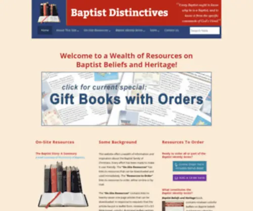 Baptistdistinctives.org(The beliefs) Screenshot