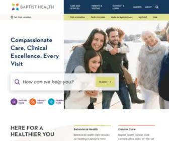 Baptisthealth.com(Baptist Health) Screenshot