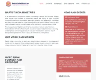 Baptistindia.org(Baptist India Ministries) Screenshot