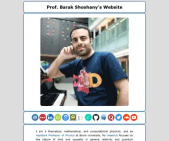 Baraksh.com(Barak Shoshany's Website) Screenshot