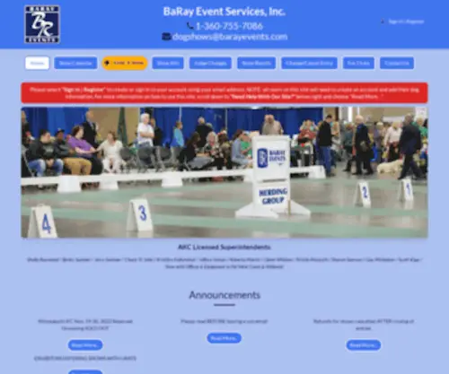 Barayevents.com(BaRay Event Services Inc) Screenshot