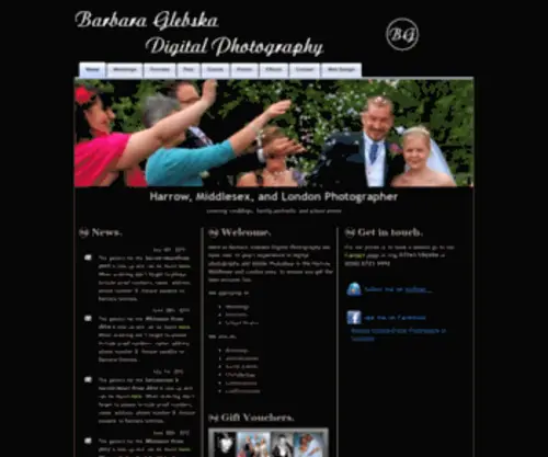 Barbara-Glebska.co.uk(Photographer for Harrow) Screenshot