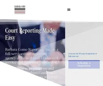 Barbaracomo.com(Court Reporting Services in Sacramento) Screenshot