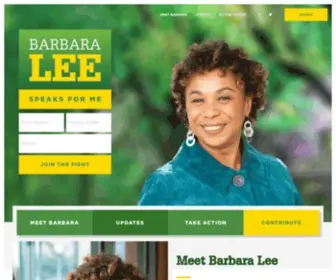 Barbaraleeforcongress.org(Barbara Lee for Congress) Screenshot