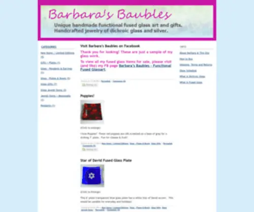 Barbarasbaubles.com(Barbara&#039;s Baubles) Screenshot