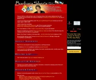 Barbarasher.com(Barbara Sher's Official Website) Screenshot